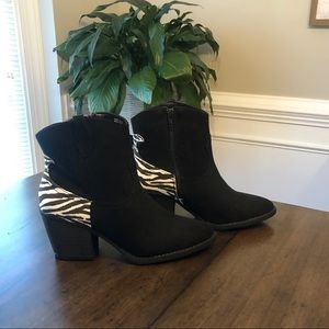 Women’s Zebra Ankle Boot (Never Worn)
